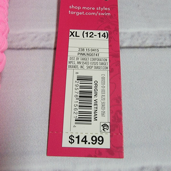 Xhilaration Juniors' Ribbed Apron Front Bralette Bikini Top Pink Size XL (12-14) - Picture 8 of 8